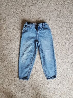 Girl's Vintage High-Waist Light Wash Denim Jeans